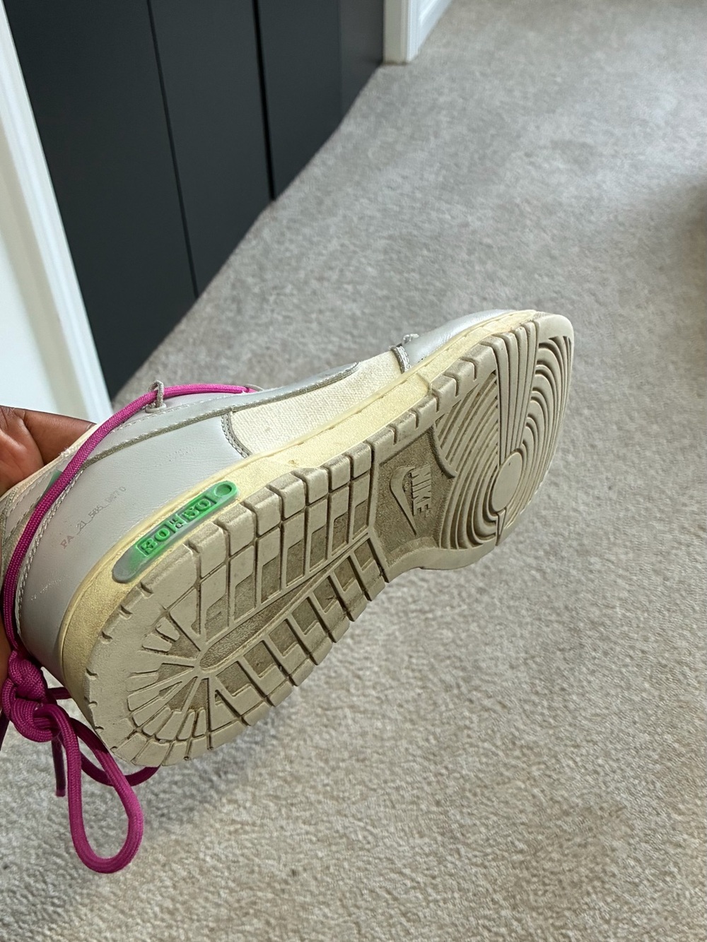 Nike Women’s White Sneaker with Pink Laces